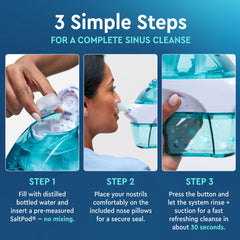 Naväge Essentials Plus Bundle: Nose Cleaner, 30 SaltPods, Countertop Caddy, Custom Cleaning Kit