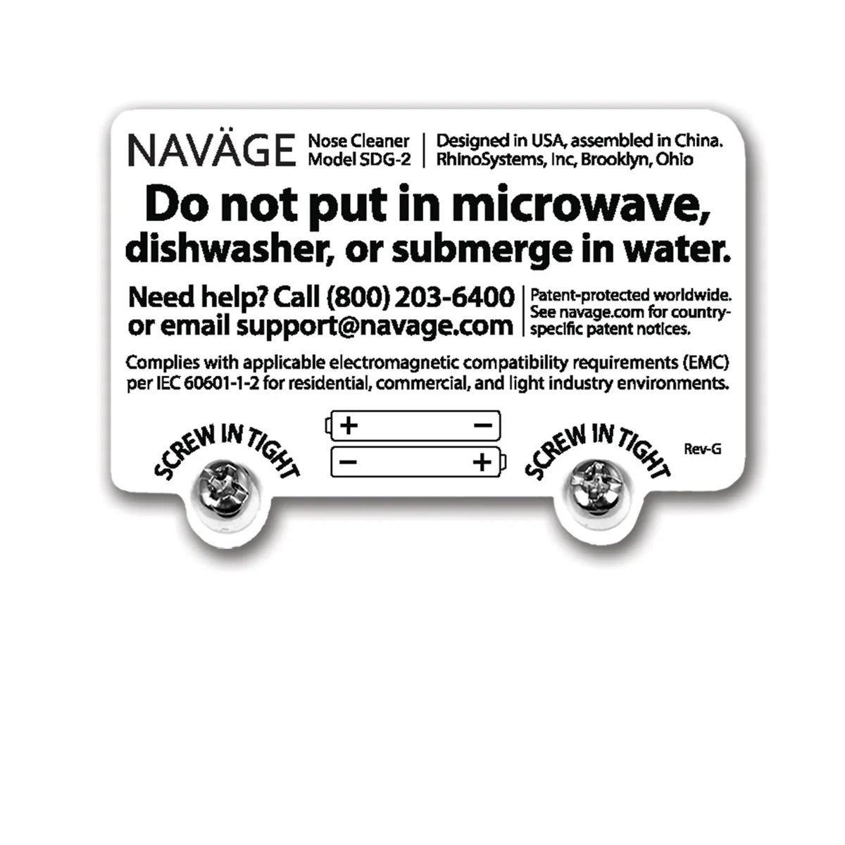 Naväge Nose Cleaner Replacement Battery Door